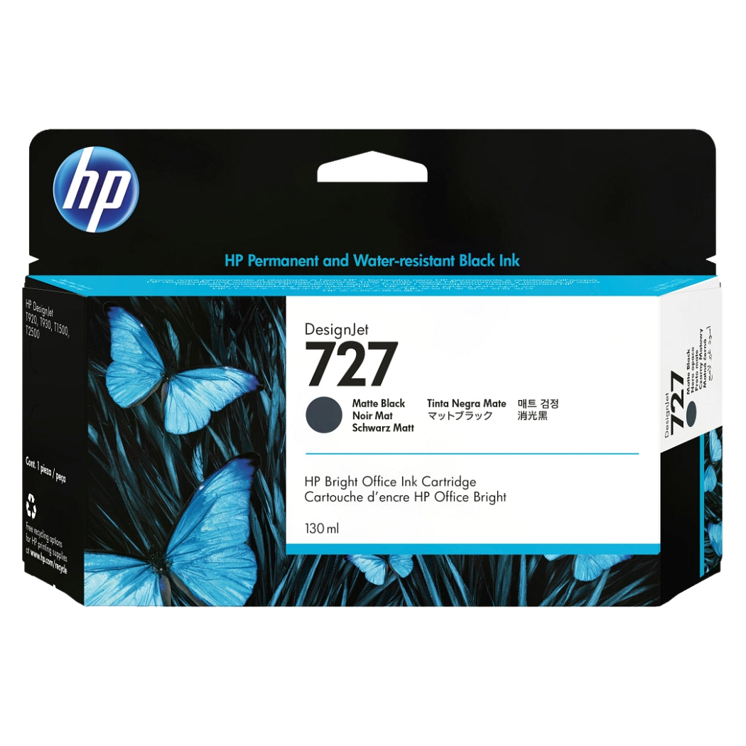 New, Pre-Owned - HP 727 130mL (B3P22A) Matte Black Ink Cartridge