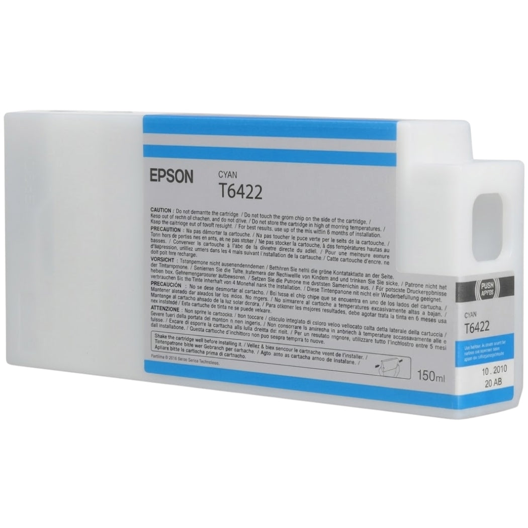New, Pre-Owned - Epson T6422 Cyan 150ml Ink Cartridge