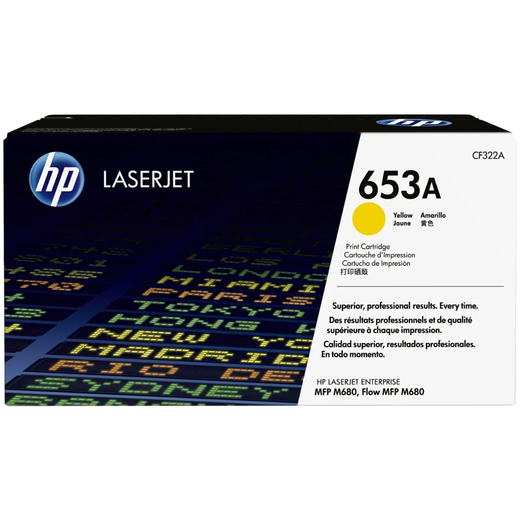New, Pre-Owned - HP 653A Standard-Yield Yellow Toner Cartridge, CF322A