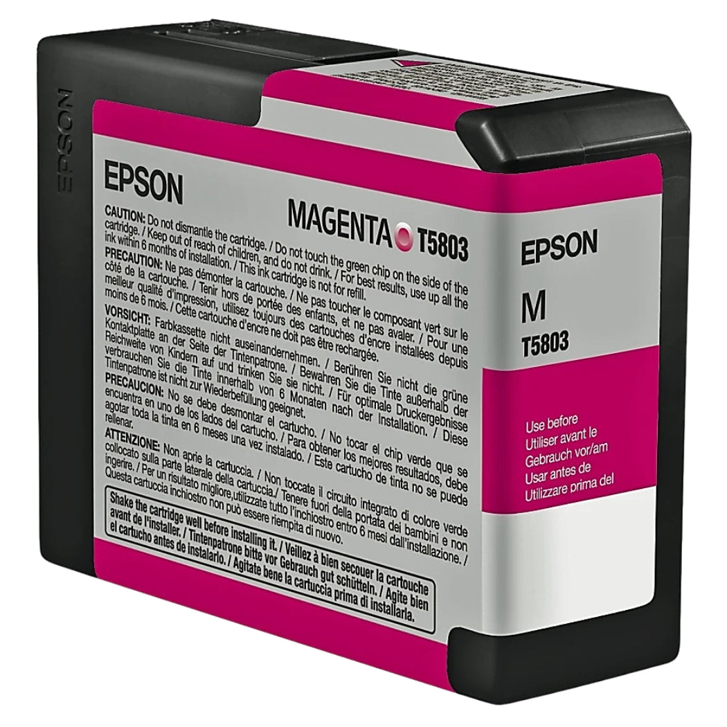 New, Pre-Owned - Epson T5803 Magenta 80ml Ink Cartridge