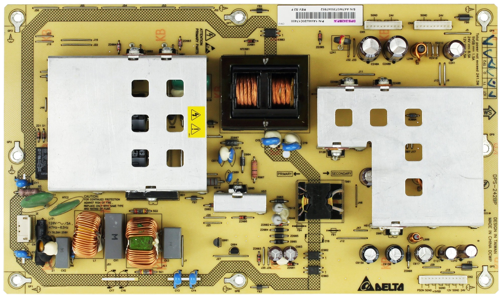 Sanyo 1AV4U20C17400 (DPS-242BP A) Power Supply Unit