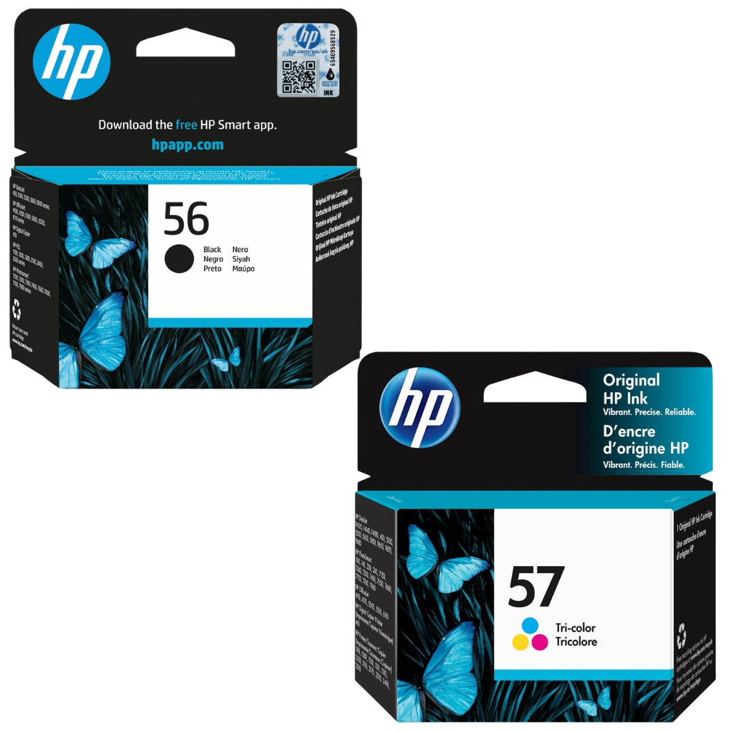 New, Pre-Owned - HP 56 Black and 57 Tricolor Ink Cartridges- Combo Pack