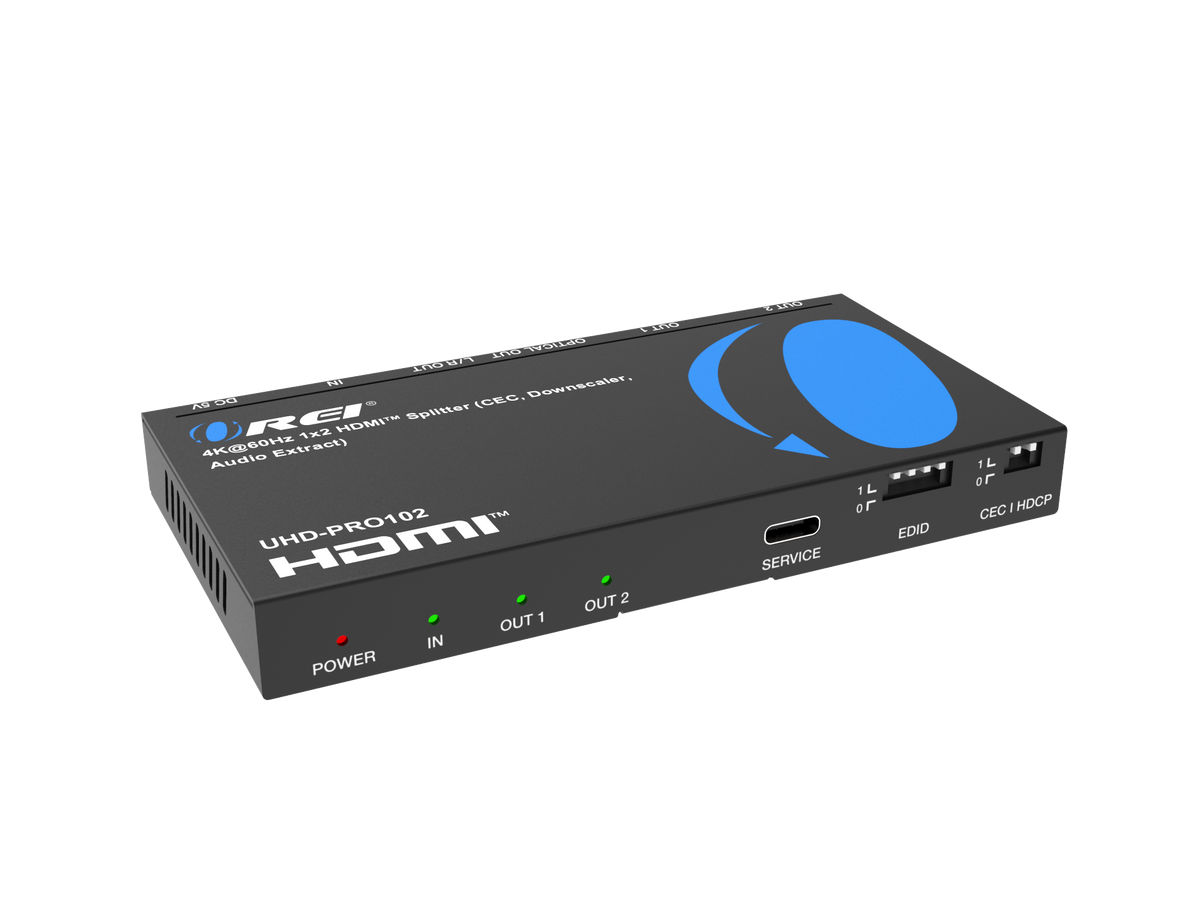 4K@60Hz 1x2 HDMI™ Splitter (CEC, Downscaler, Audio Extract) UHD-PRO102