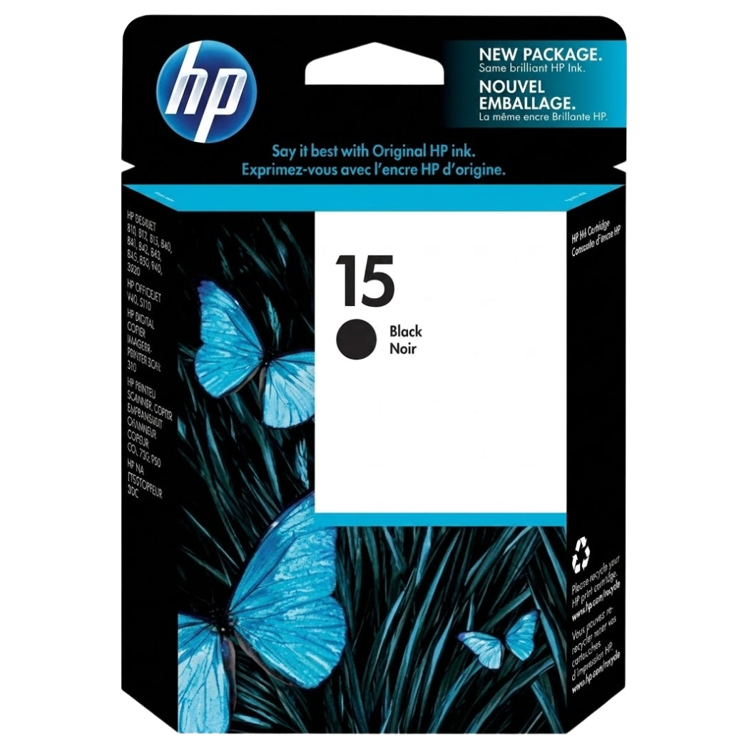New, Pre-Owned - HP 15 (C6615DN) Black Ink Cartridge