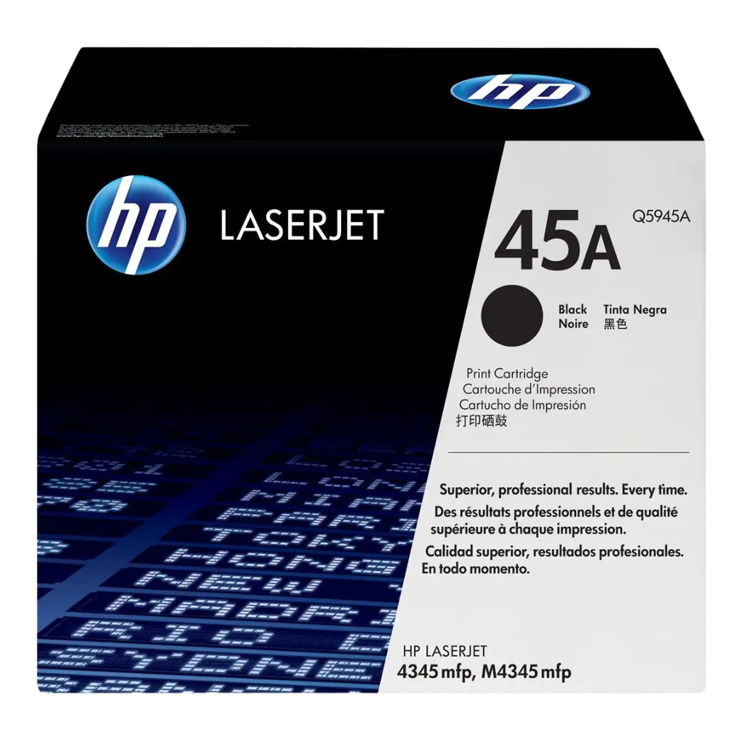 New, Pre-Owned - HP 45A Standard Yield Black Toner Cartridge, Q5945A