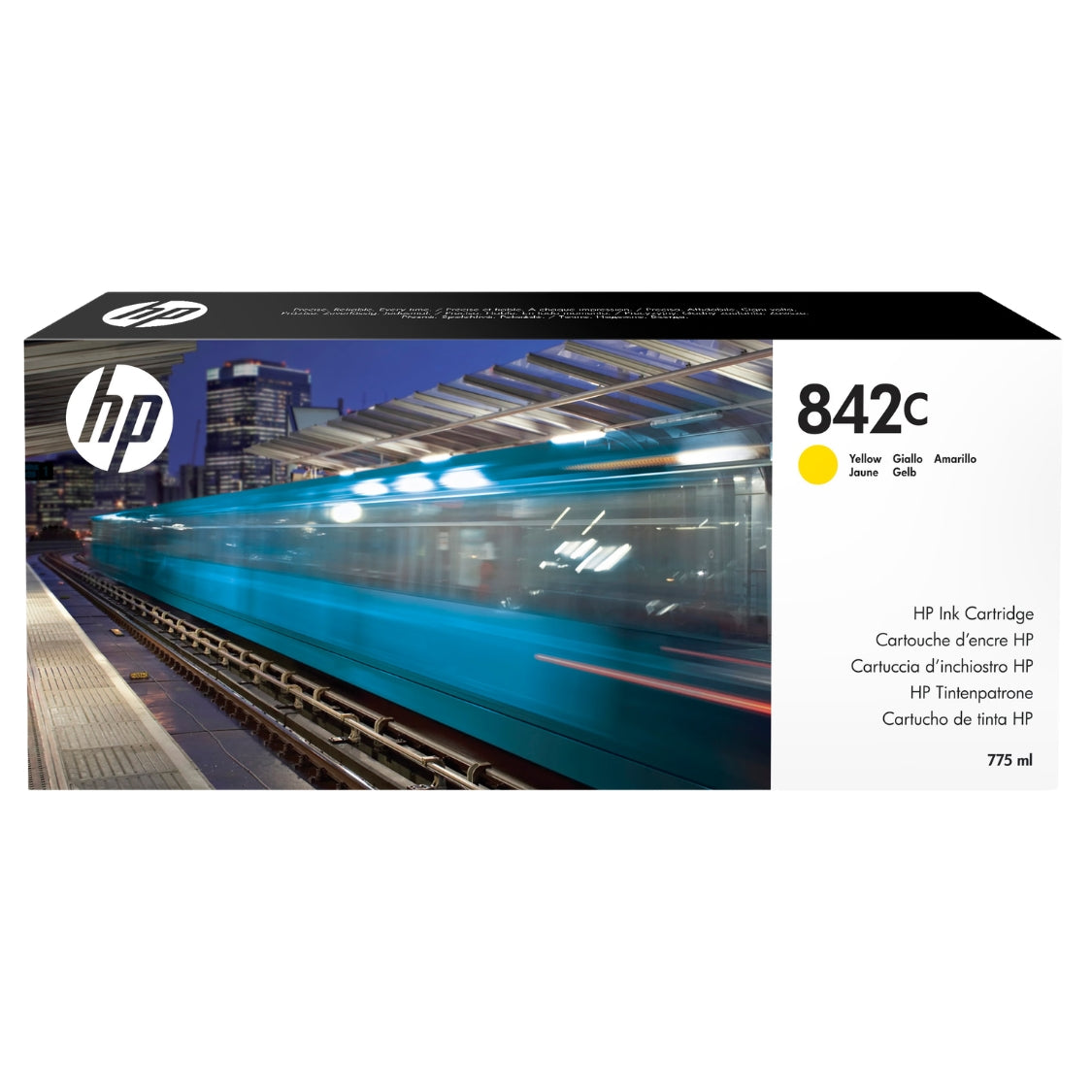New, Pre-Owned - HP 842C 775-ml Yellow PageWide Ink Cartridge