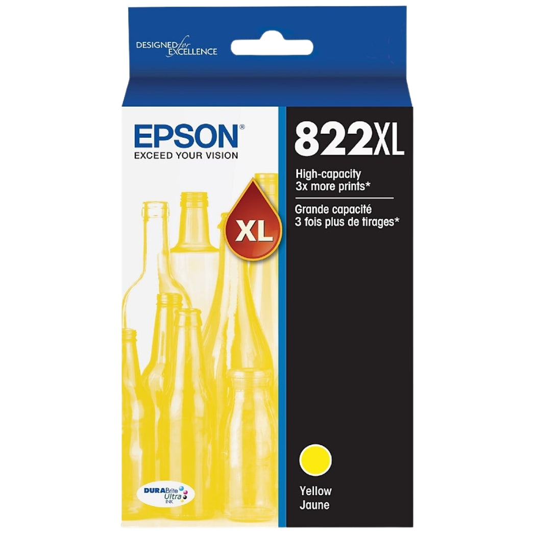 New, Pre-Owned - Epson T822XL Yellow High-Yield Ink Cartridge, T822XL420-S