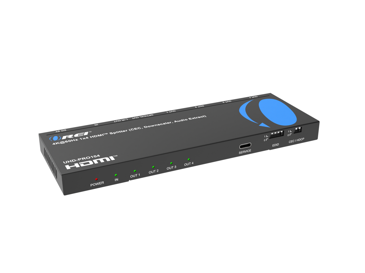4K@60Hz 1x4 HDMI™ Splitter (CEC, Downscaler, Audio Extract) UHD-PRO104