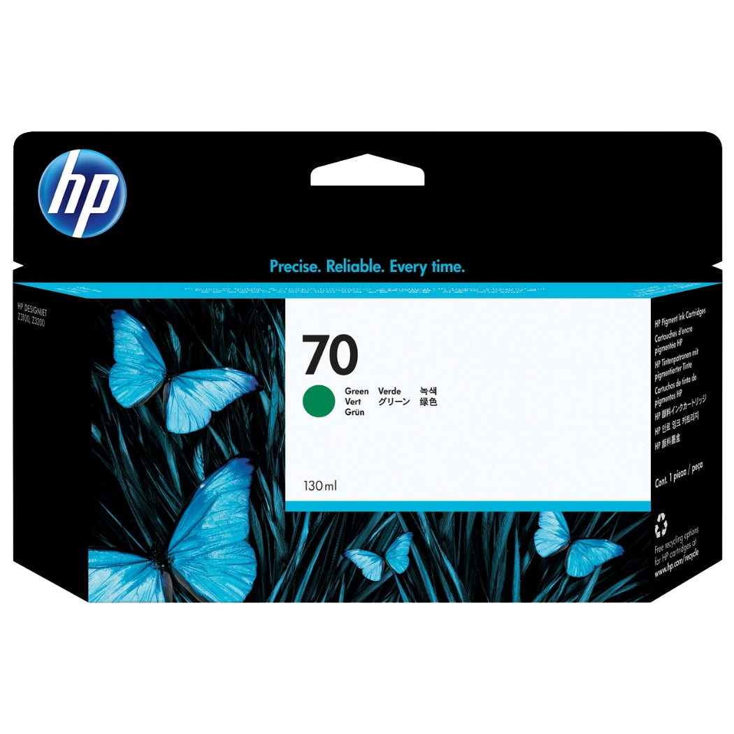 New, Pre-Owned - HP 70 130ml Green Ink Cartridge, C9457A