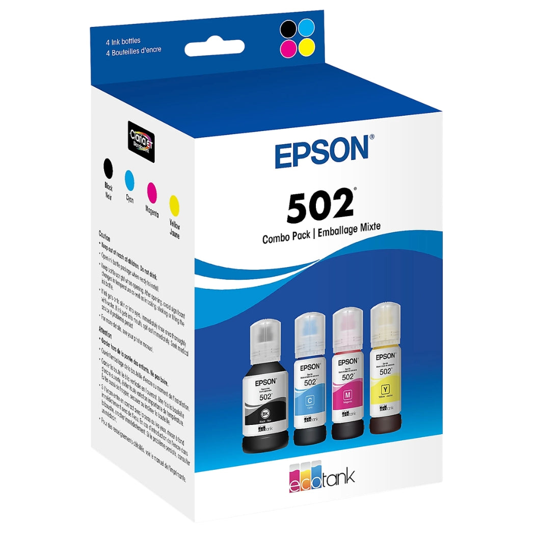New, Pre-Owned - Epson T502 BMCY Standard Yield Ink Bottle T502520-S