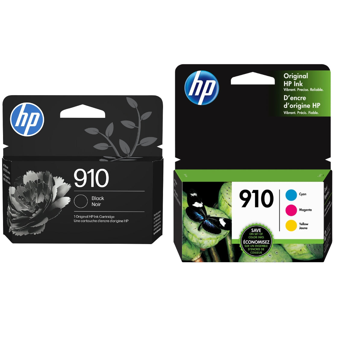New, Pre-Owned - HP 910 Black, Cyan, Magenta, Yellow Ink Cartridges