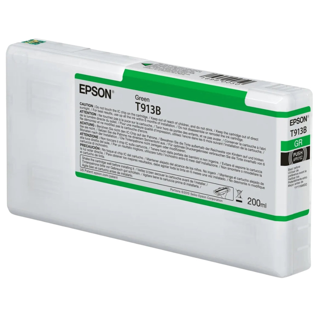 New, Pre-Owned - Epson T913B Standard Yield Green Ink Cartridge