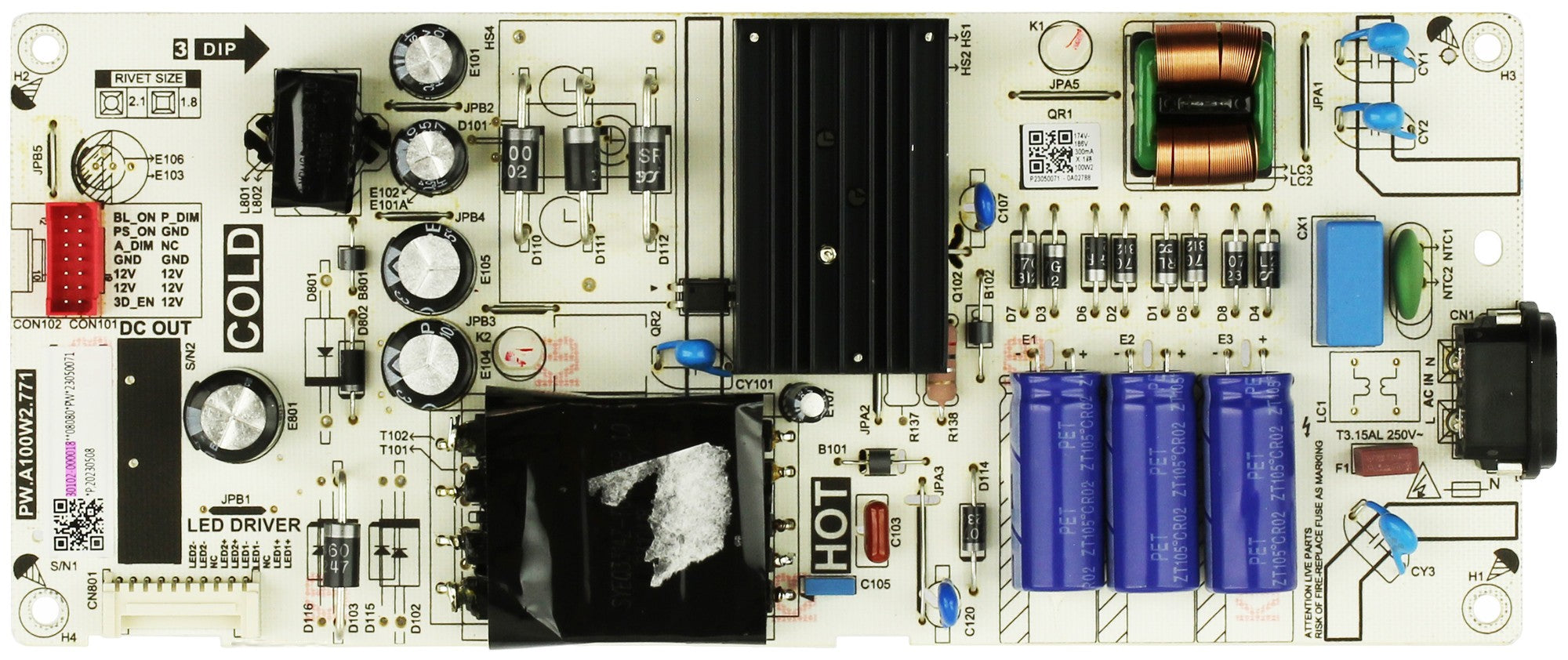 TCL 30102-000018 Power Supply Board