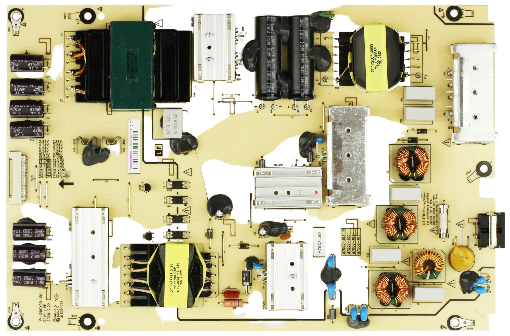 Vizio 09-70CAR150-00 Power Supply / LED Board M70Q7-J03