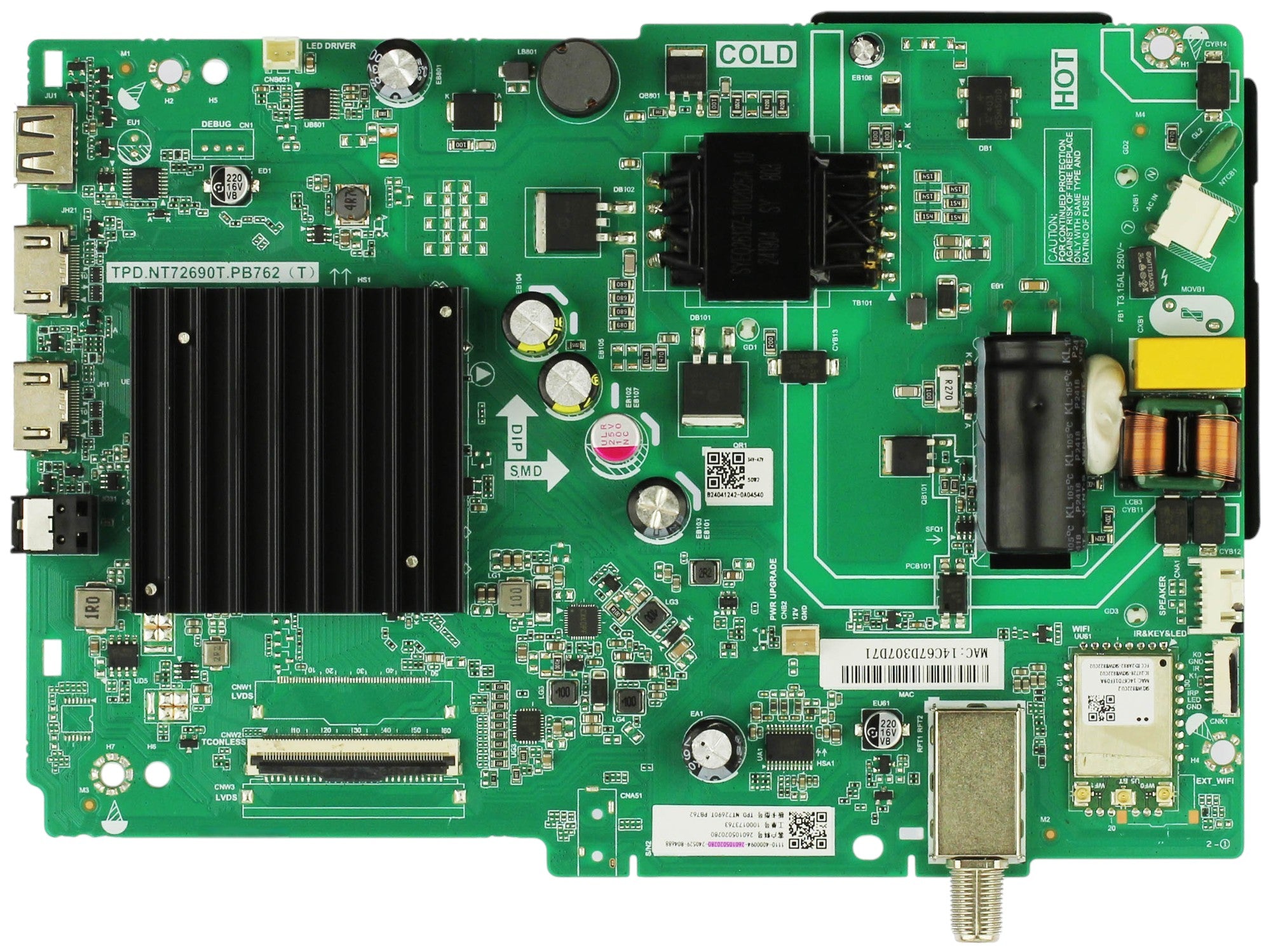 Vizio 260105020280 Main Board / Power Supply VFD32M-0807