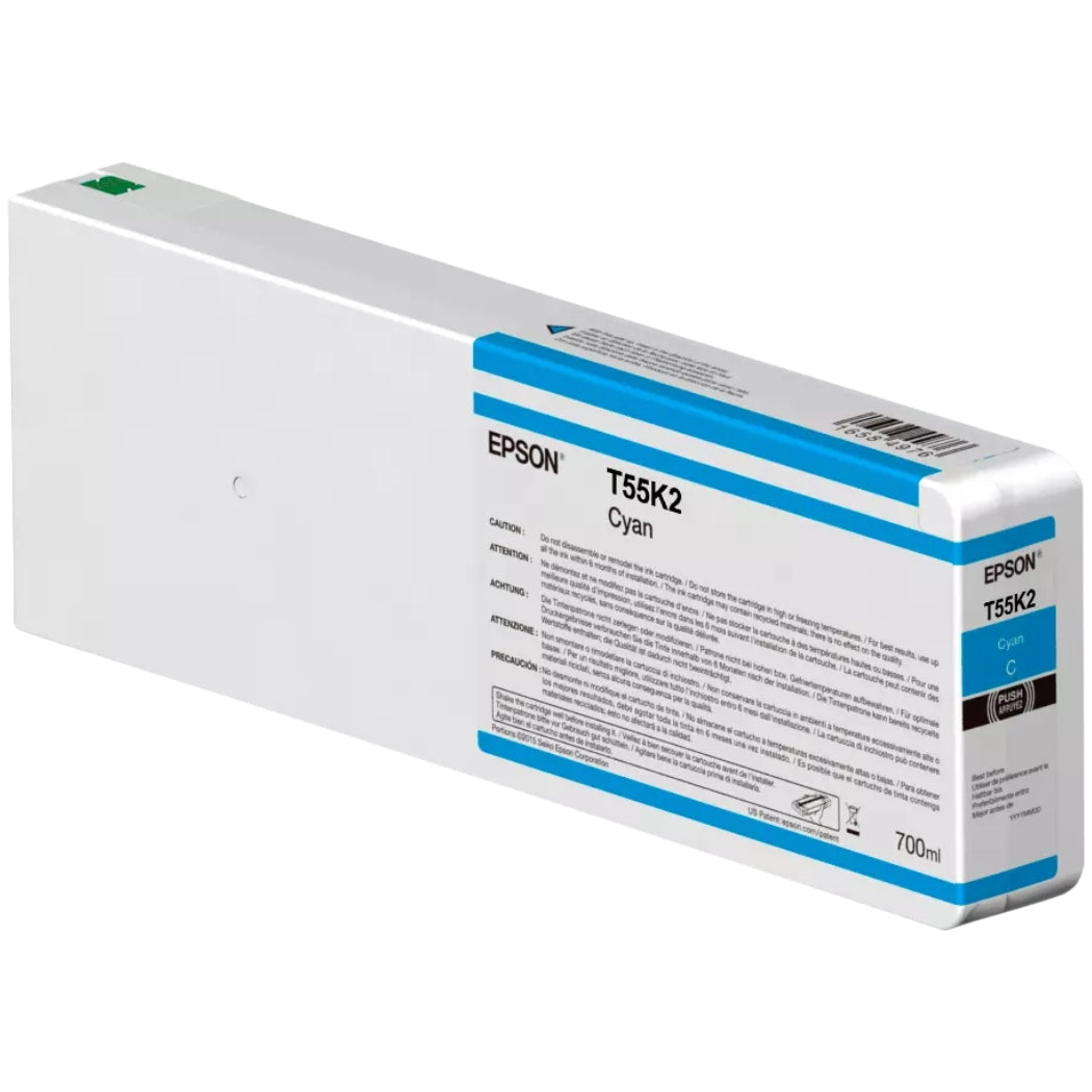 New, Pre-Owned - Epson (700ml) UltraChrome HD Cyan Ink Cartridge, T55K200