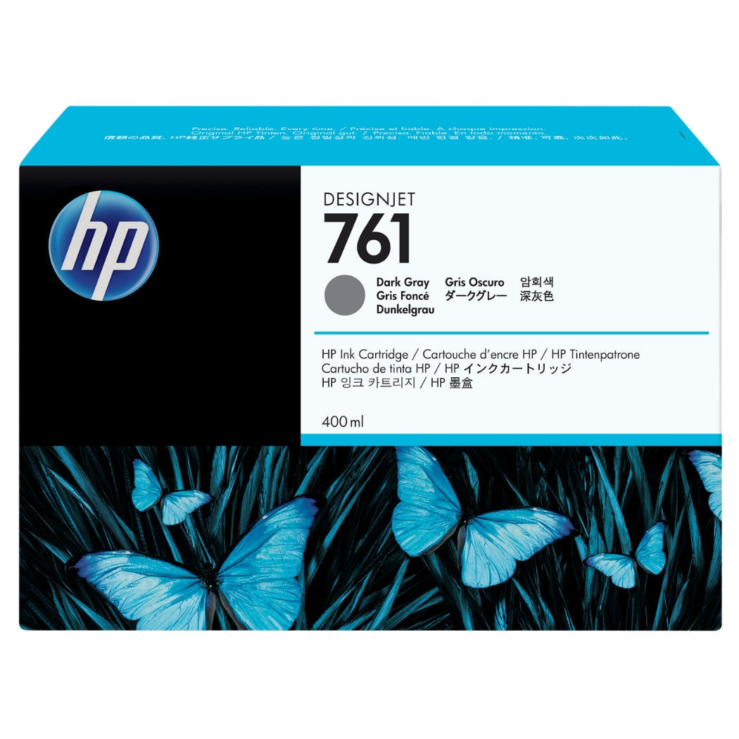 New, Pre-Owned - HP 761 400mL (CM996A) Dark Gray Ink Cartridge