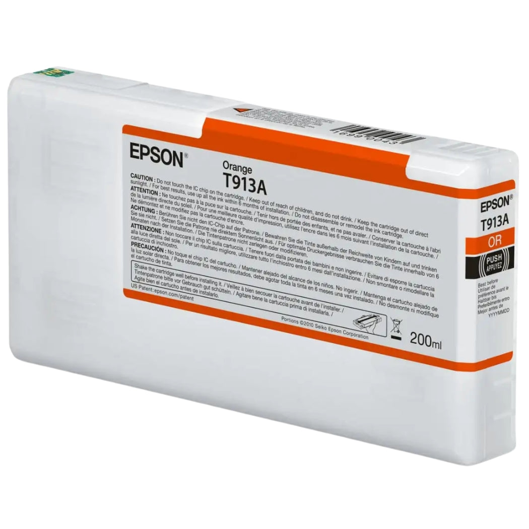 New, Pre-Owned - Epson T913A Standard Yield Orange Ink Cartridge