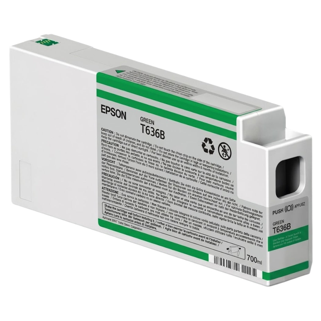 New, Pre-Owned - Epson T636B Standard-Yield Green Ink Cartridge, T636B00