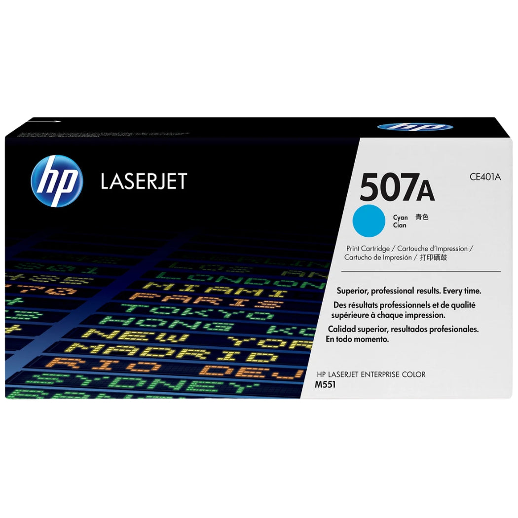 New, Pre-Owned - HP 507A Standard Yield Cyan LaserJet Toner Cartridge, CE401A