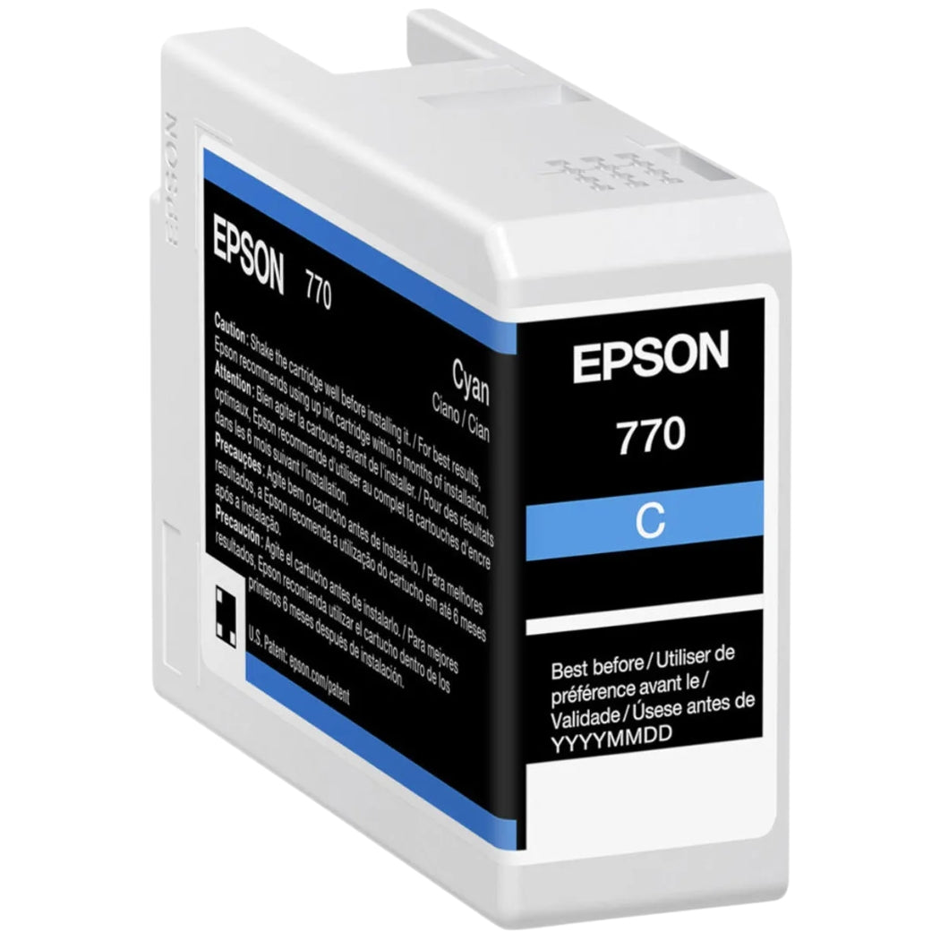 New, Pre-Owned - Epson 770 25ml UltraChrome Cyan Ink Cartridge, T770220