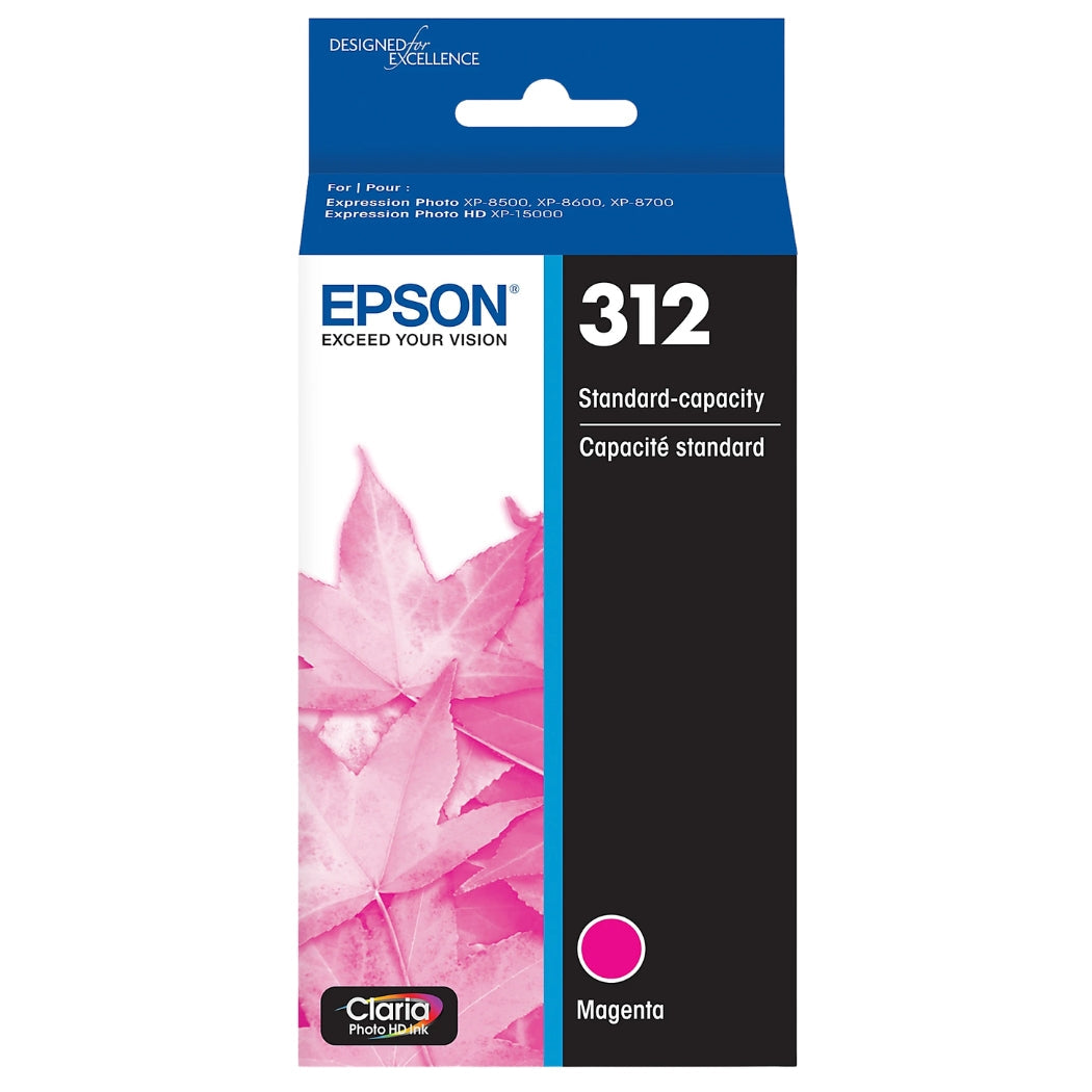 New, Pre-Owned - Epson 312 Magenta Claria Photo HD Ink Cartridge, T312320