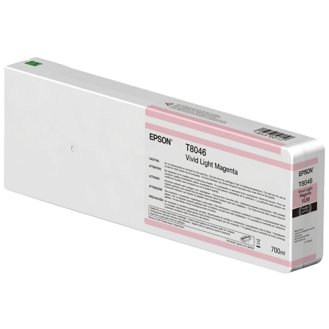 New, Pre-Owned - Epson 700ml UltraChrome HD Vivid Light Magenta Ink Cartridge, T804600