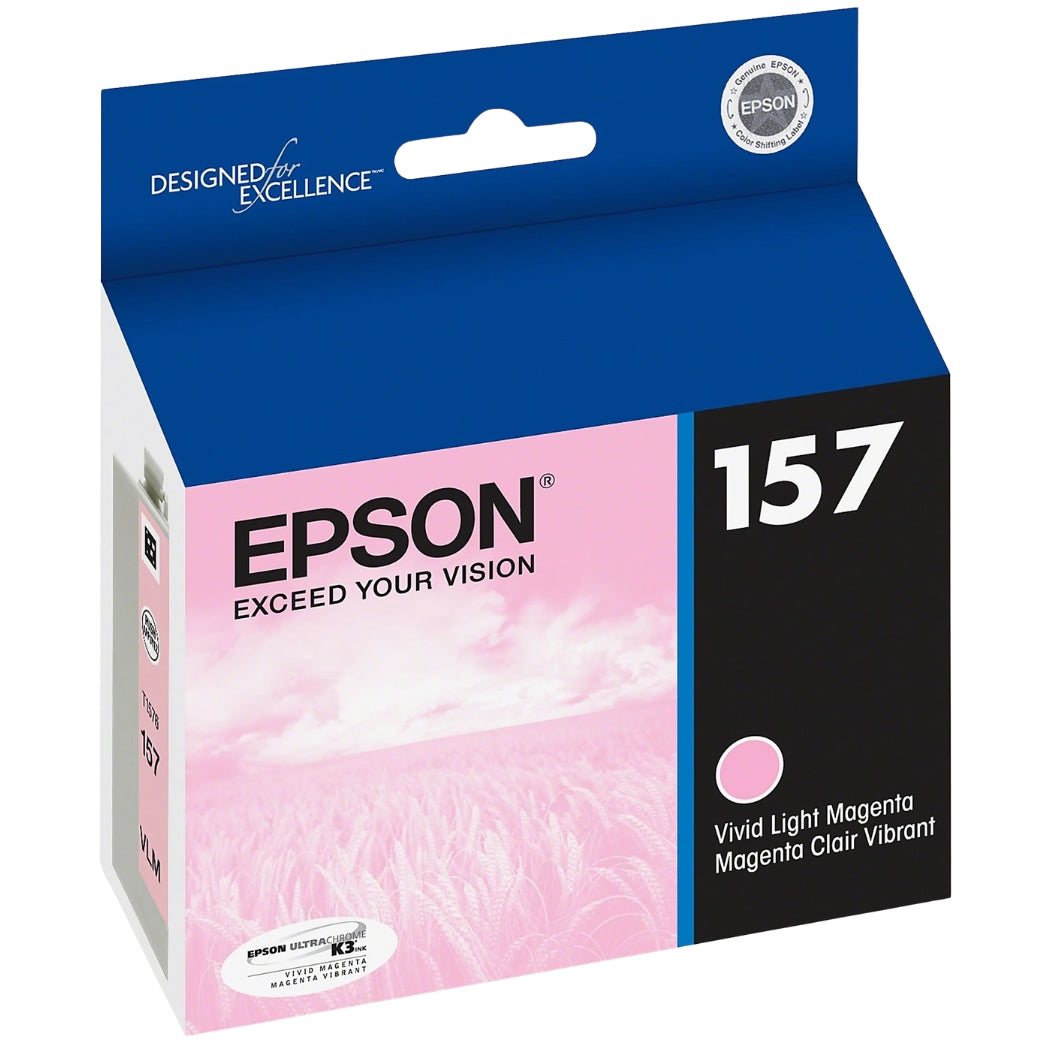 New, Pre-Owned - Epson 157 Vivid Light Magenta Ink Cartridge