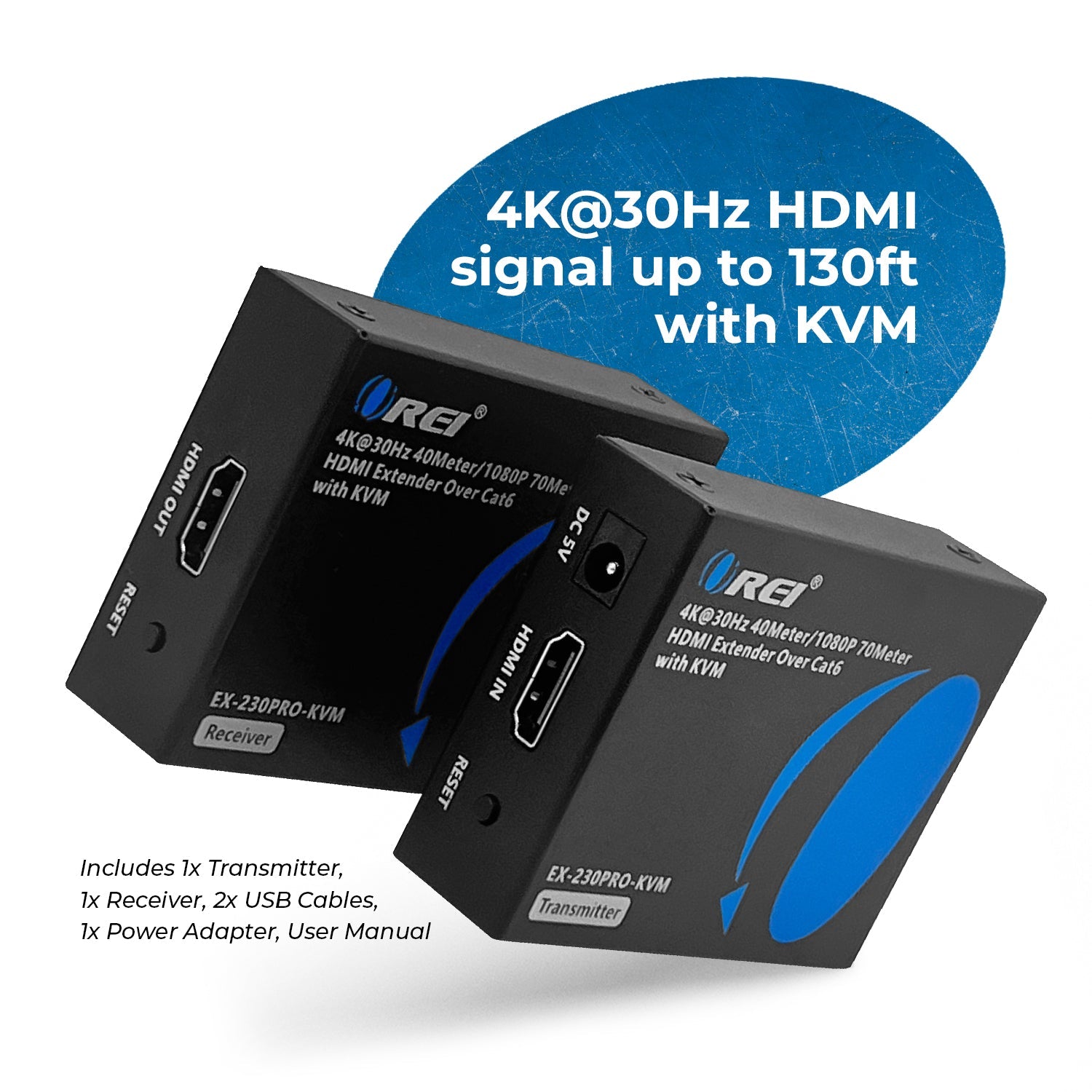4K@30Hz HDMI™ Extender (KVM) - 130ft (cat6)-EX-230PRO-KVM