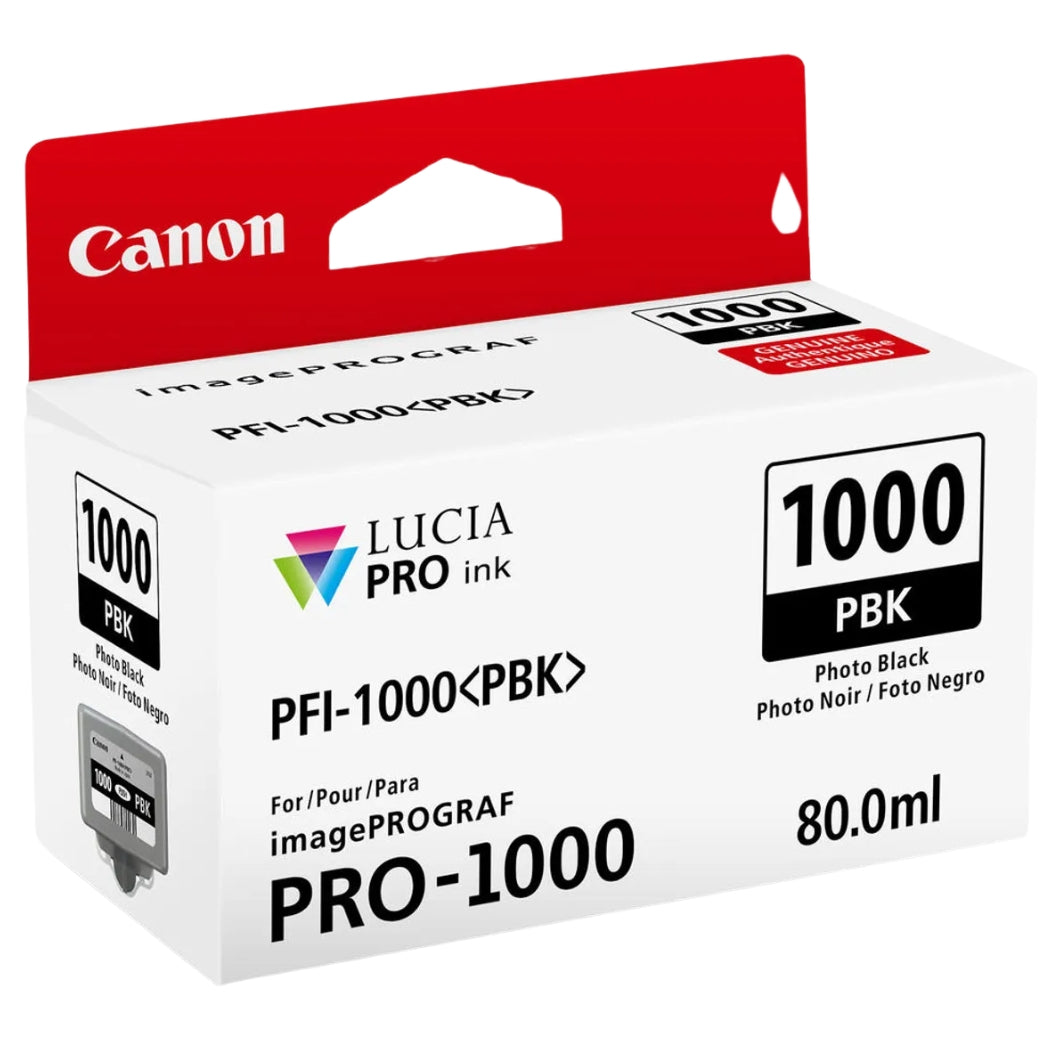 New, Pre-owned, Original Canon PFI-1000 Standard Yield Photo Black Ink Cartridge, 0546C002