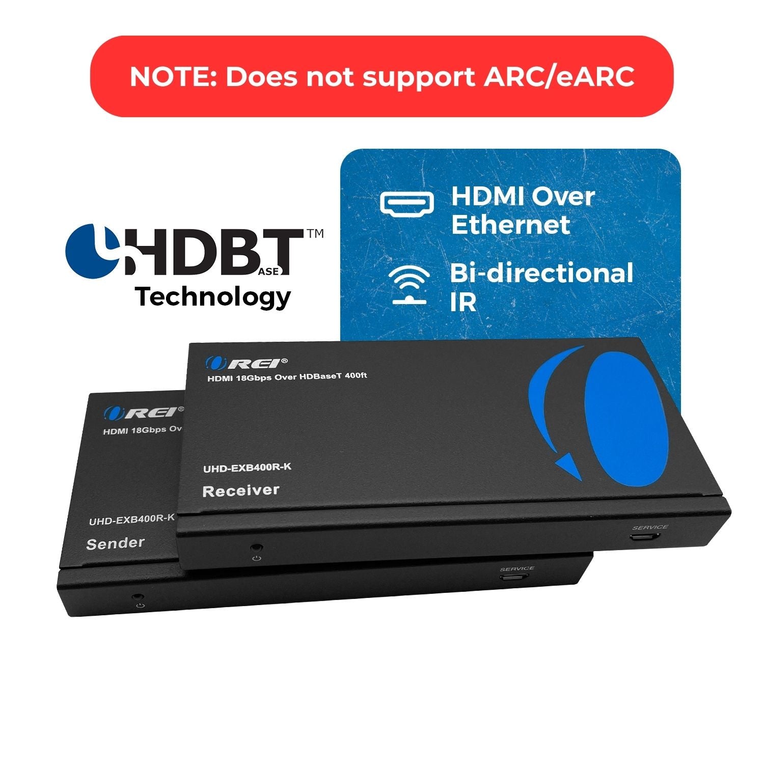 4K HDBaseT HDMI™ Extender (Loop) - 400ft (cat6) (UHD-EXB400R-K)