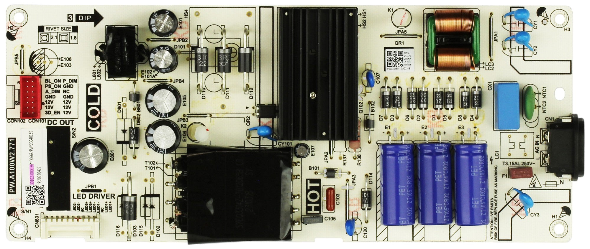 TCL 30102-000036 Power Supply Board