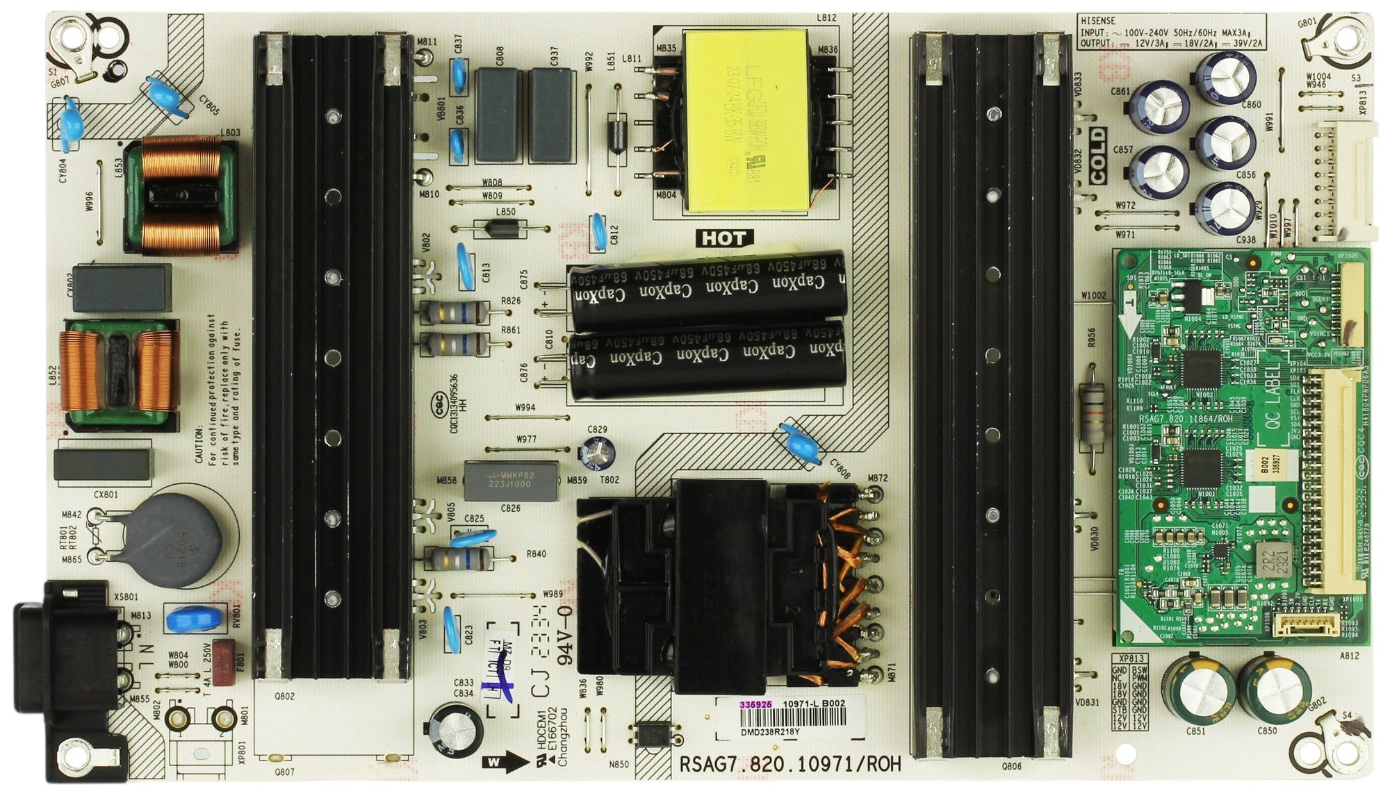 335925 Hisense Power Supply/LED Driver, RSAG7.820.10971/ROH , 10971-L , 50U6H