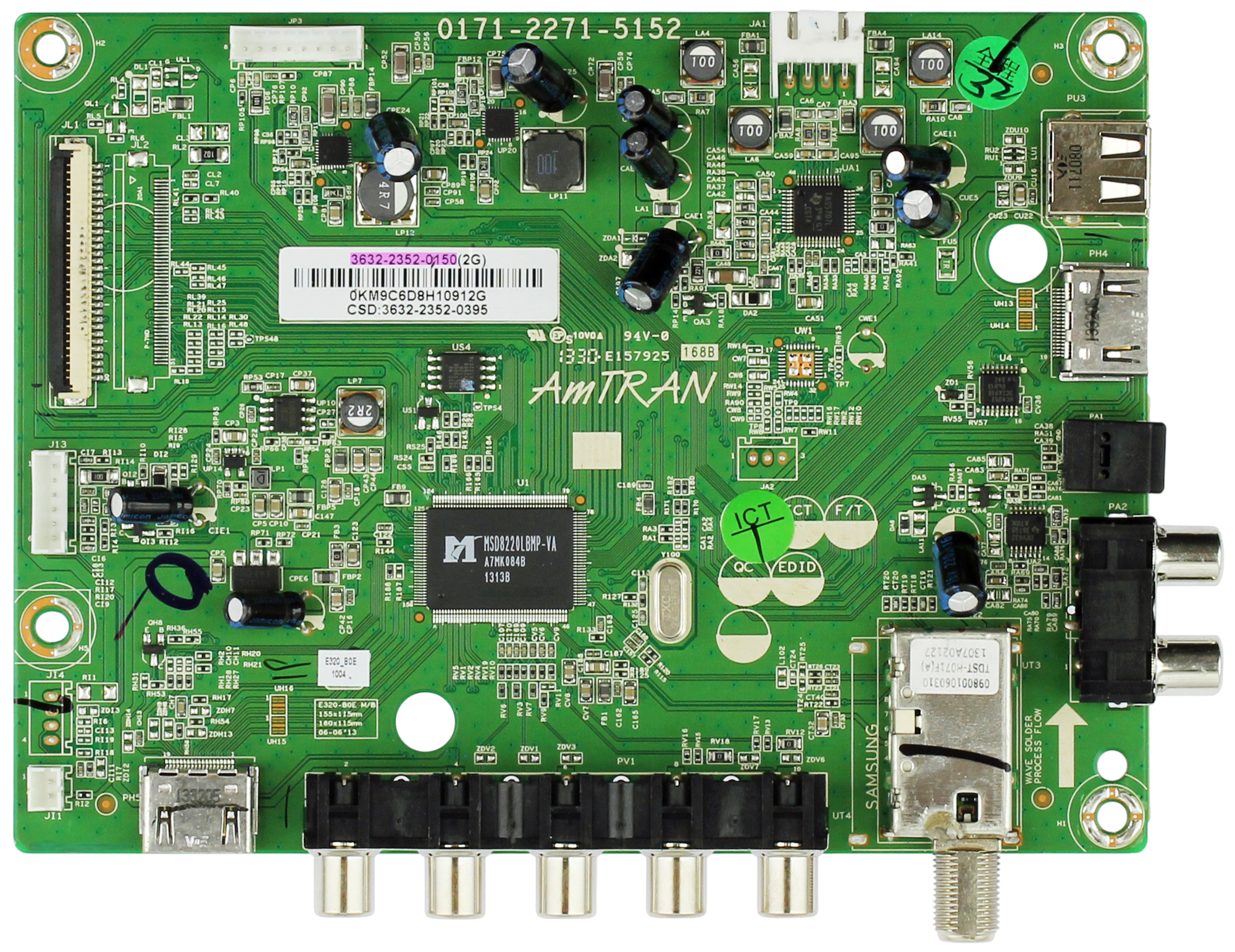 Vizio 3632-2352-0150 / 0171-2271-5152 Main Board for E320-B0E