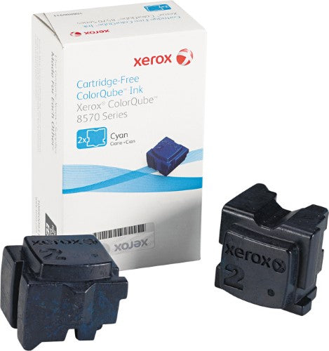 New, Pre-Owned - Xerox ColorQube 8570 / 8580 Cyan Solid Ink Pack (2 Sticks) (108R00926) (108R00946)