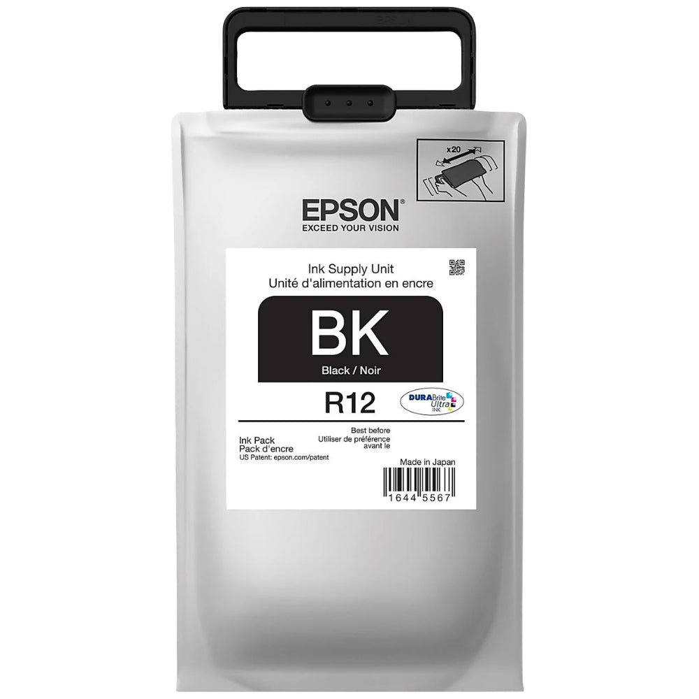 New, Pre-Owned - Epson R12 Standard Yield Black Ink Cartridge, TR12120