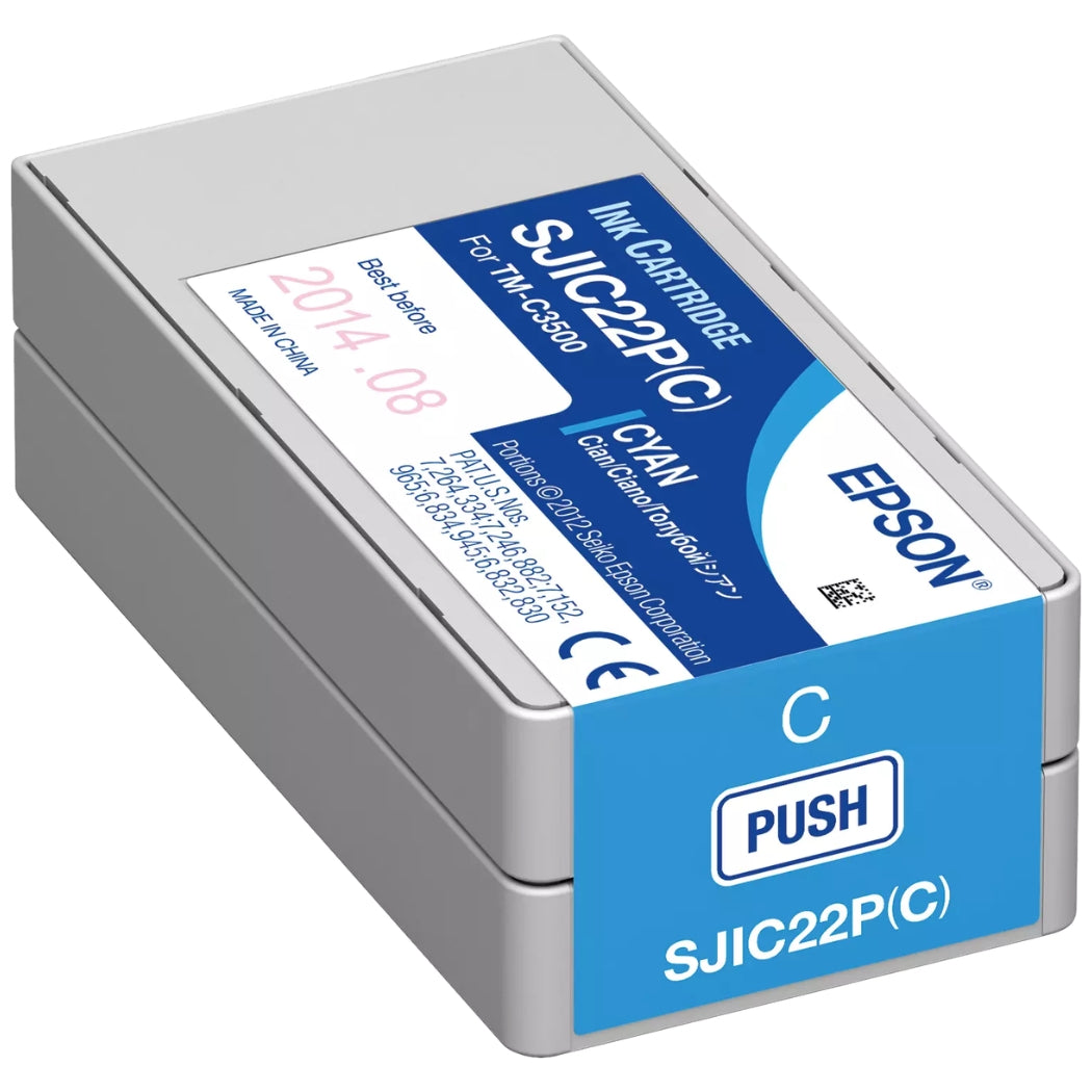New, Pre-Owned - Epson SJIC22P Cyan Ink Cartridge