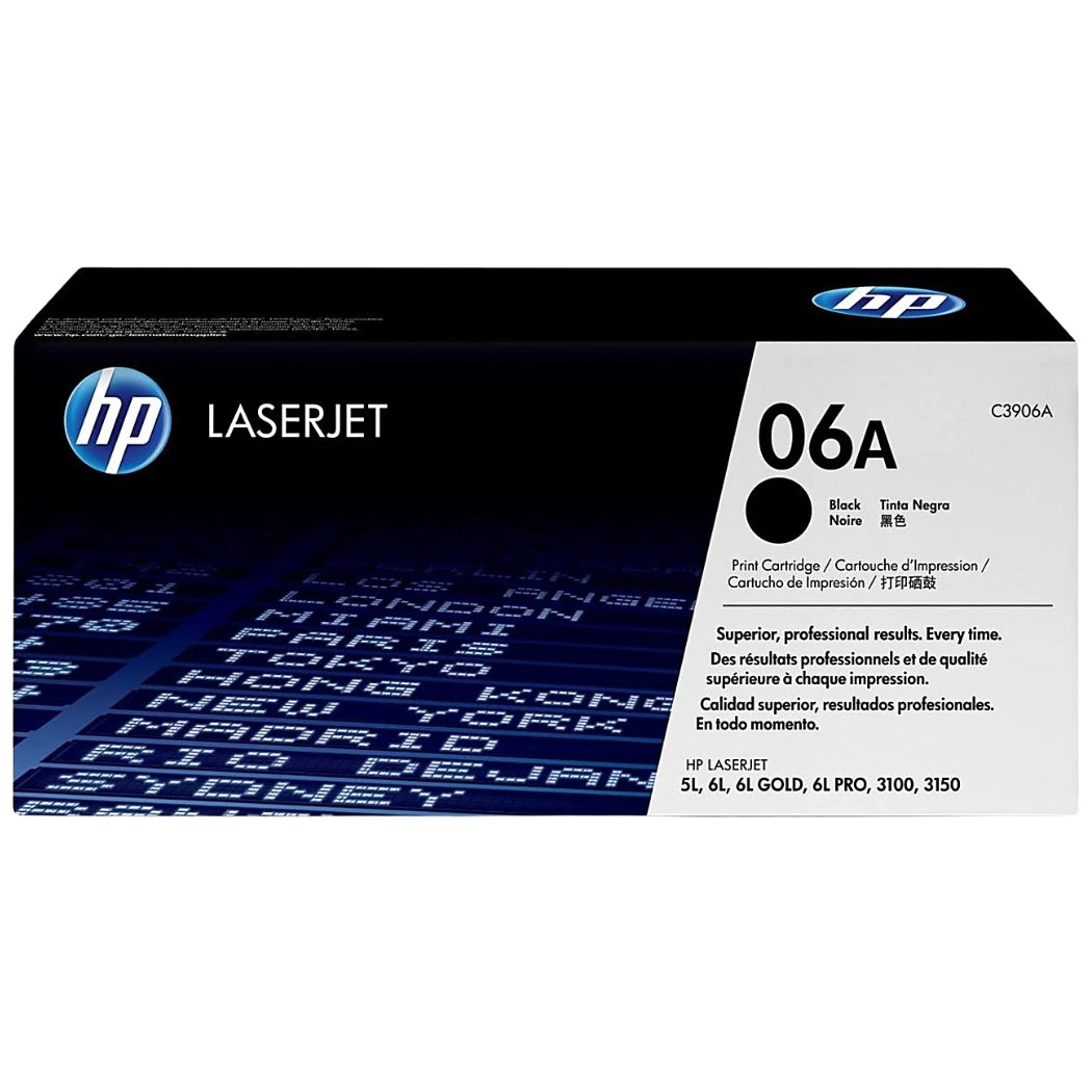 New, Pre-Owned - HP 06A Black LaserJet Toner Cartridge, C3906A