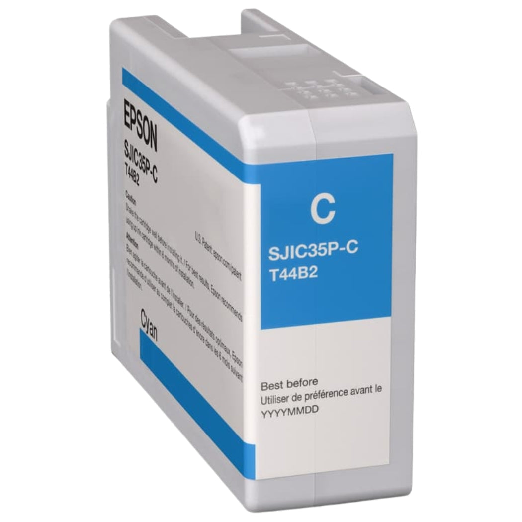 New, Pre-Owned - Epson SJIC35P-C High-Yield Cyan Ink Cartridge, T44B2