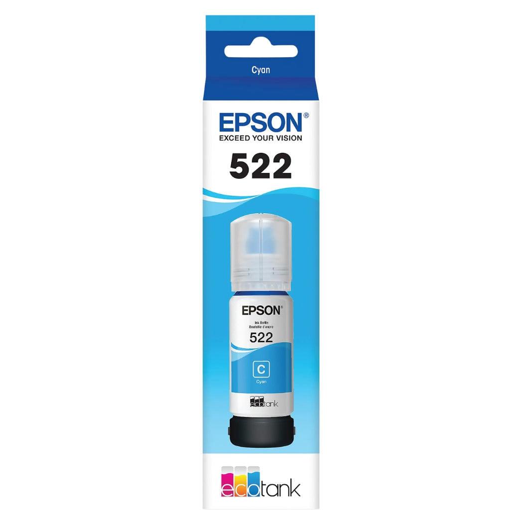New, Pre-Owned - Epson 522 High-Yield Cyan Ink Cartridge, T522220