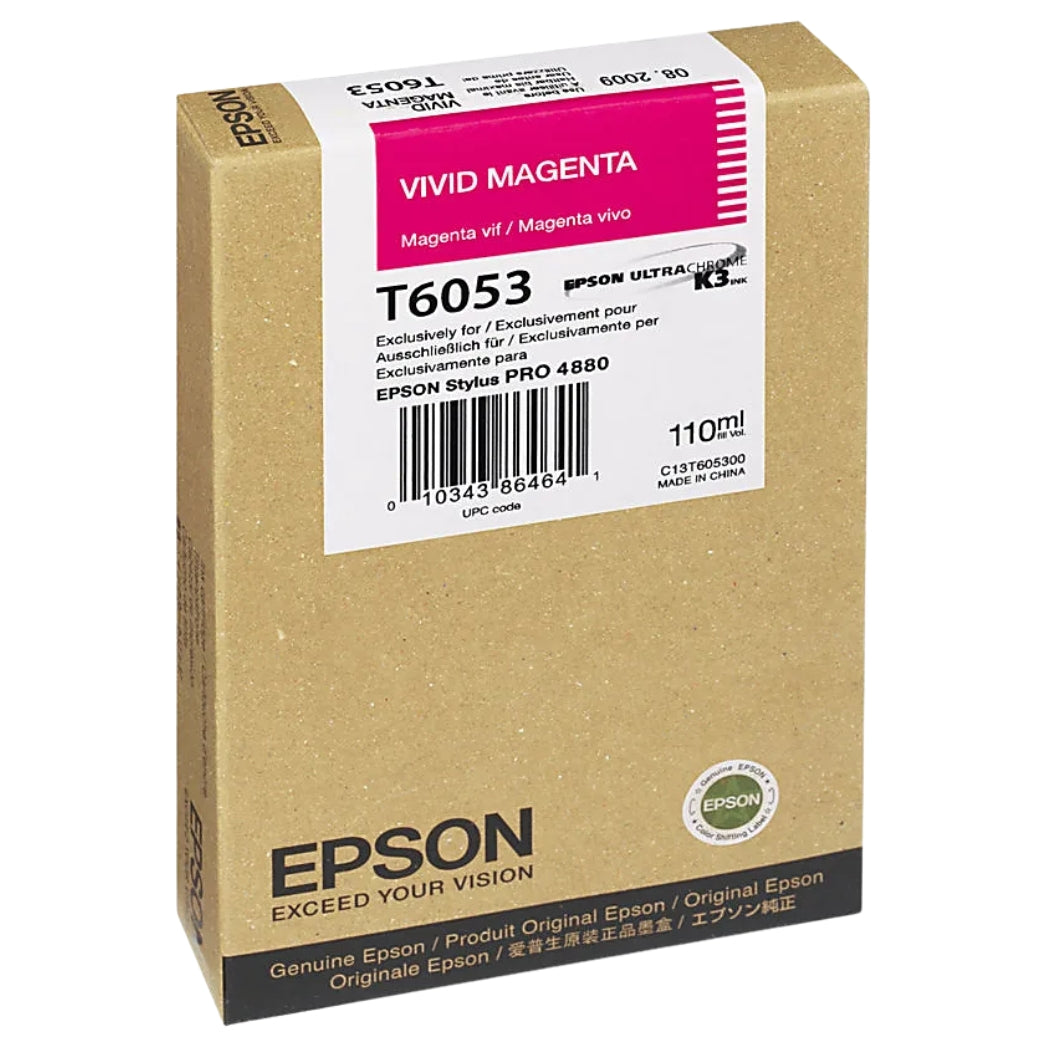 New, Pre-Owned - Epson T6053 Vivid Magenta Ink Cartridge, T605300