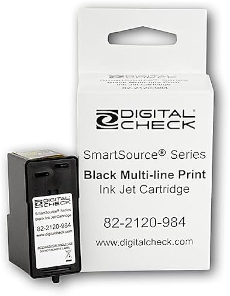 New, Pre-Owned - Burroughs Digital Check SmartSource Series Black Ink Cartridge 82-2120-984