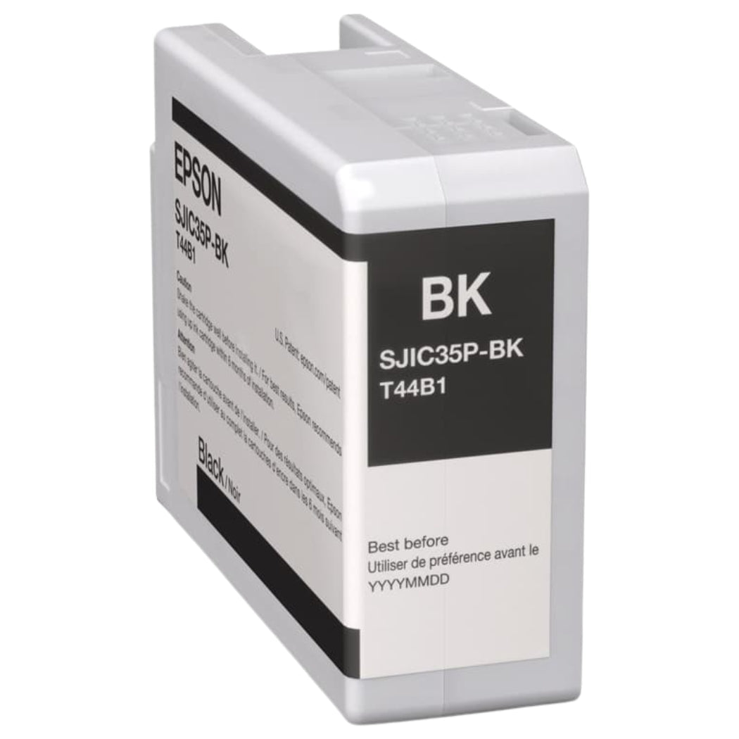 New, Pre-Owned - Epson SJIC35P-BK High-Yield Gloss Black Ink Cartridge, T44B1