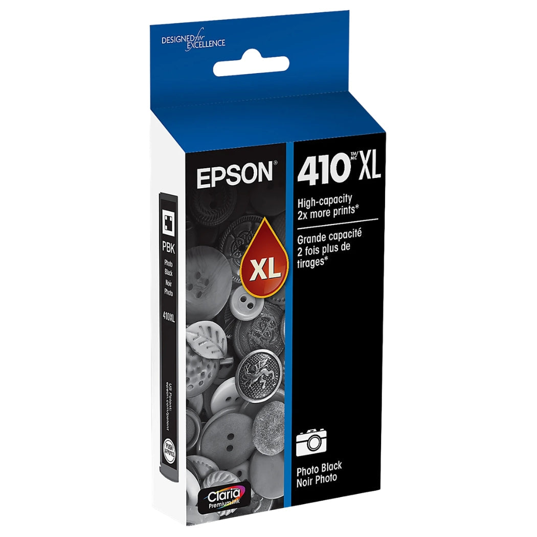 New, Pre-Owned - Epson 410XL Claria Premium High-Yield Photo Black Ink Cartridge, T410XL120-S