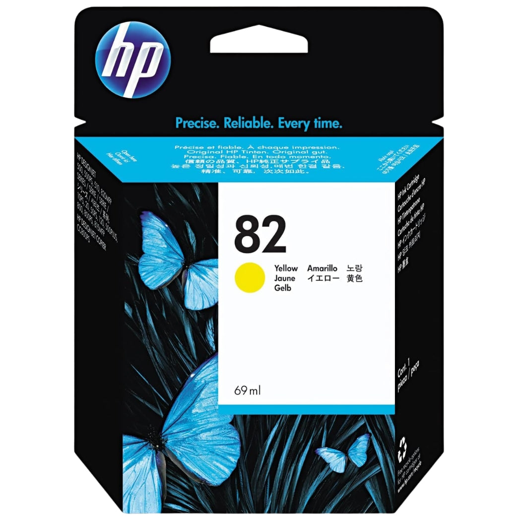 New, Pre-Owned - HP 82 69-ml (C4913A) Yellow Ink Cartridge