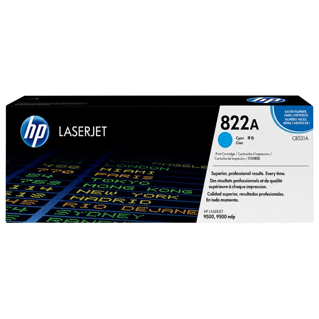 New, Pre-Owned - HP 822A Cyan Laser Toner Cartridge, C8551A