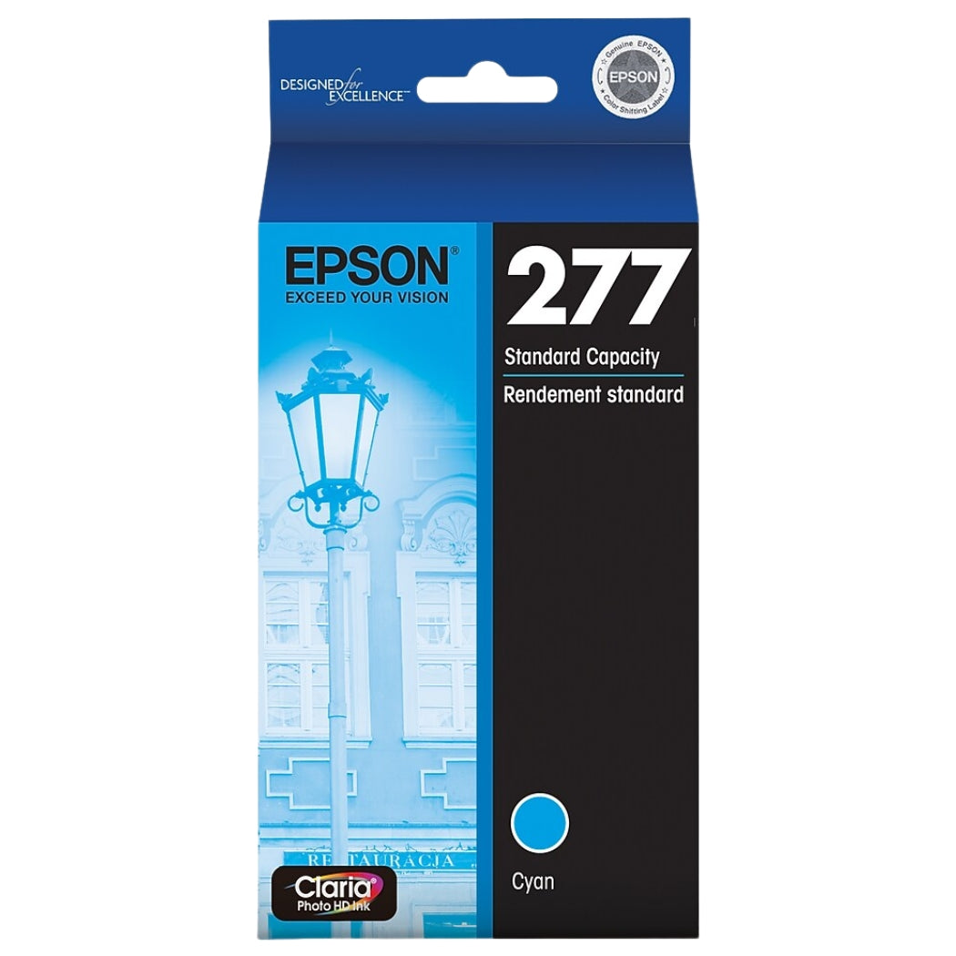New, Pre-Owned - Epson 277 Standard-Yield Cyan Inkjet Cartridge, T277220-S