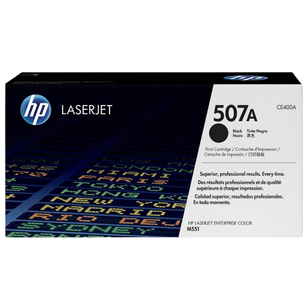 New, Pre-Owned - HP 507A Standard-Yield Black LaserJet Toner Cartridge, CE400A