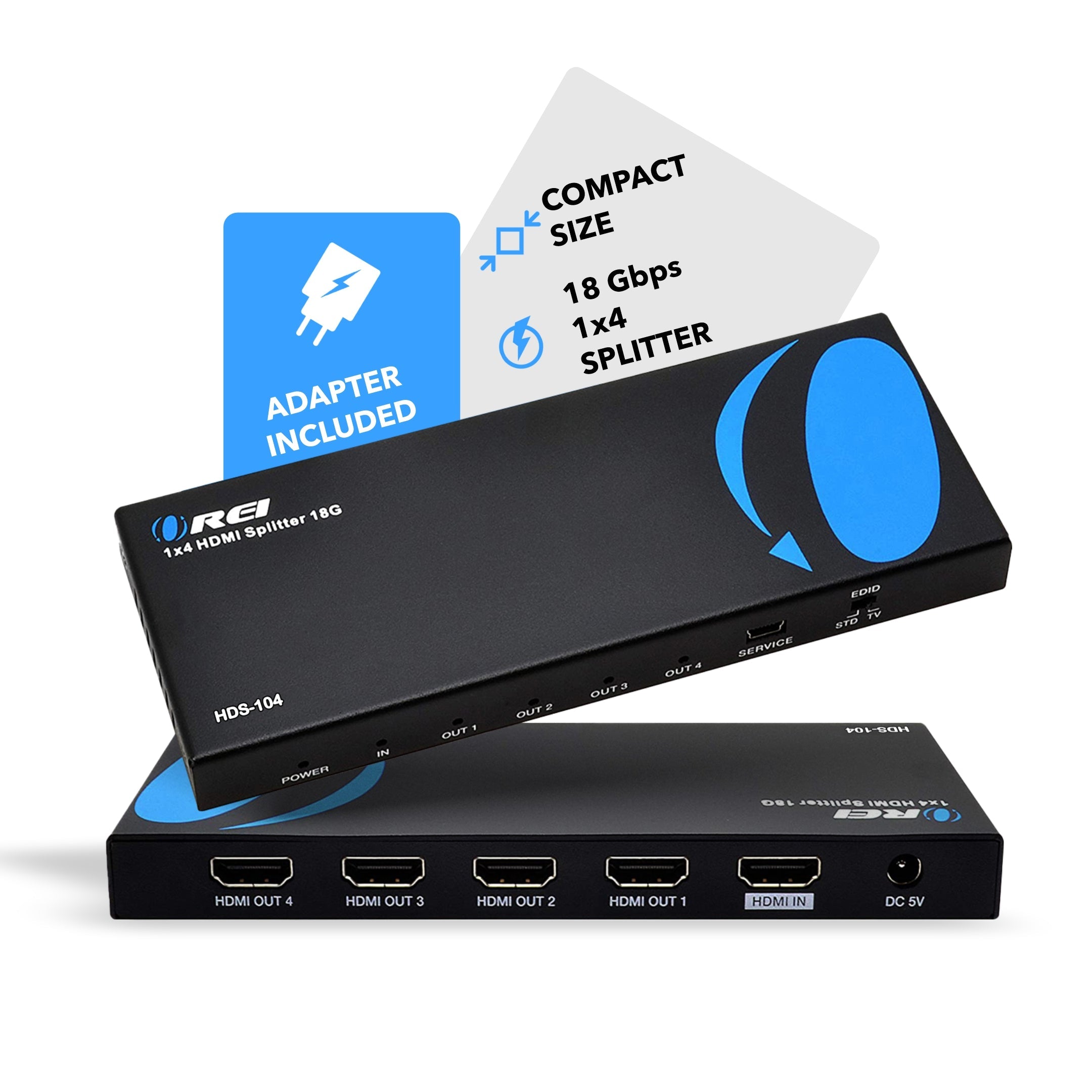 4K@60Hz 1x4 HDMI™ Splitter-HDS-104
