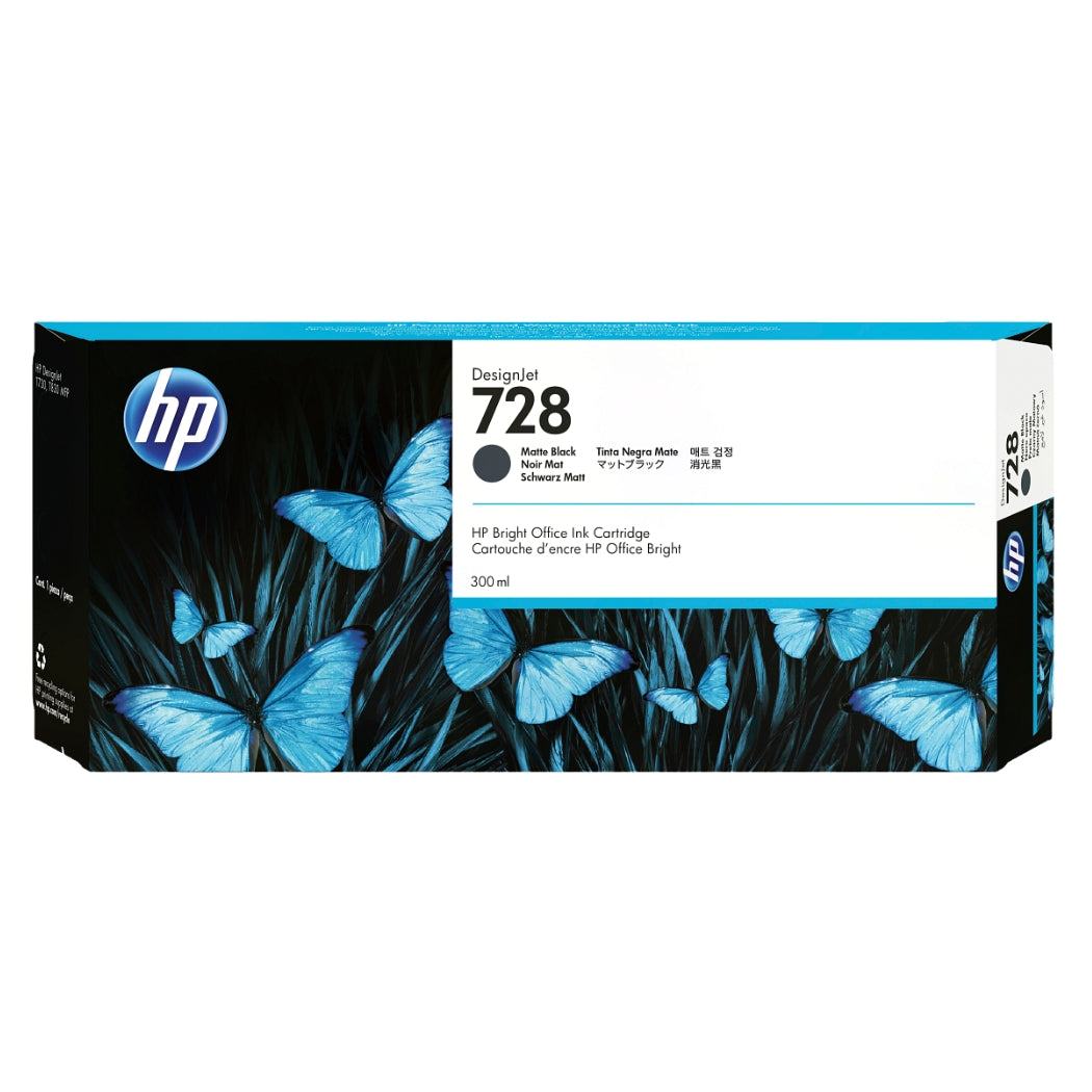 New, Pre-Owned - HP 728 300-ml (F9J68A) Matte Black New, Pre-Owned - Ink Cartridge
